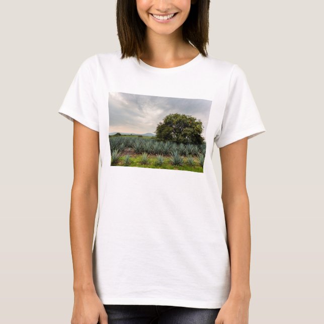 Landschaft mit blauer Agave T-Shirt (Vorderseite)