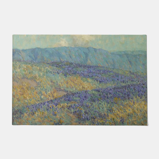 Landschaft mit Blumen (von Granville Redmond) Fußmatte (Vorderseite)