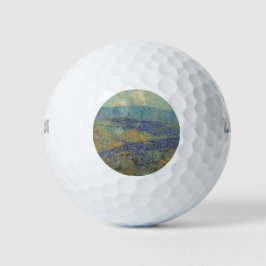Landschaft mit Blumen (von Granville Redmond) Golfball