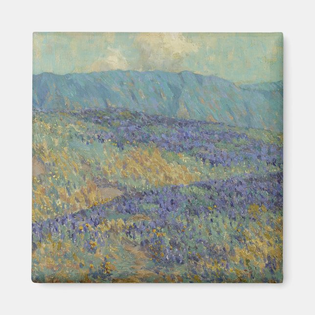 Landschaft mit Blumen (von Granville Redmond) Magnet (Vorne)