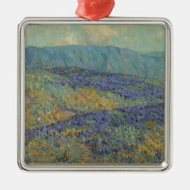 Landschaft mit Blumen (von Granville Redmond) Ornament Aus Metall
