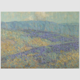 Landschaft mit Blumen (von Granville Redmond) Seidenpapier
