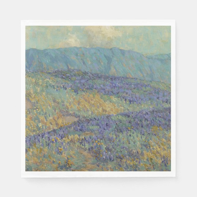 Landschaft mit Blumen (von Granville Redmond) Serviette (Vorderseite)