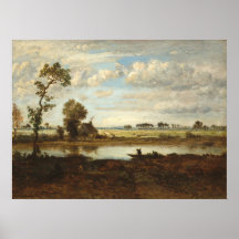 Landschaft mit Boatman, Théodore Rousseau Kunst un