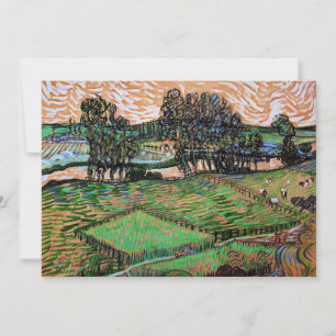 Landschaft mit Brücke über die Oise Feiertagskarte