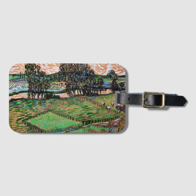 Landschaft mit Brücke über die Oise Gepäckanhänger (Vorderseite (Horizontal))