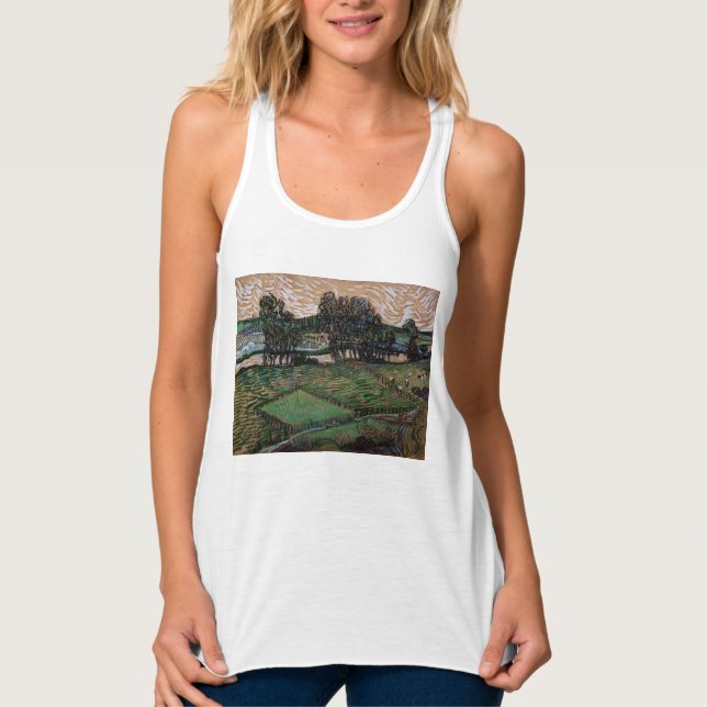 Landschaft mit Brücke über die Oise (van Gogh) Tank Top (Vorderseite)