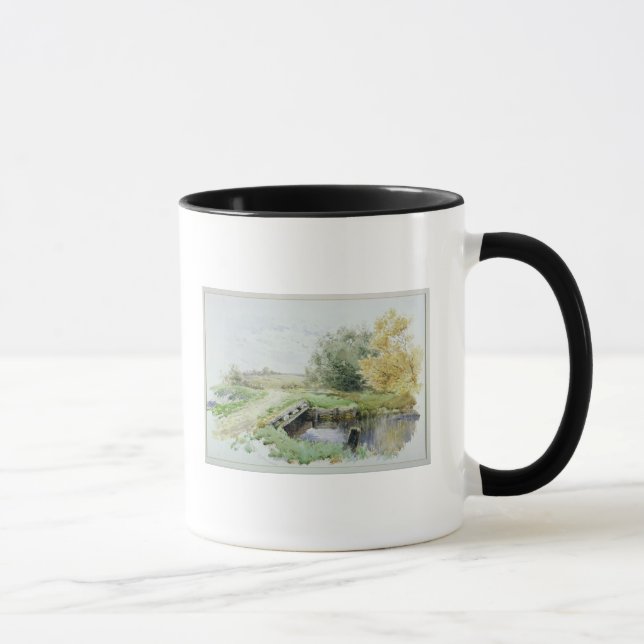 Landschaft mit Brücke über einem Strom Tasse (Rechts)
