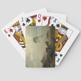 Landschaft mit Burgruinen und Reiten Spielkarten