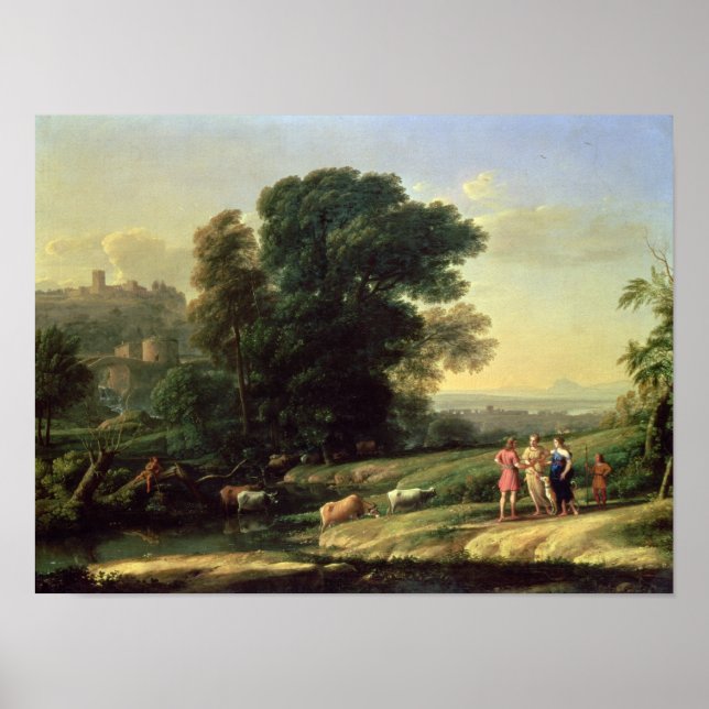 Landschaft mit Cephalus Poster (Vorne)