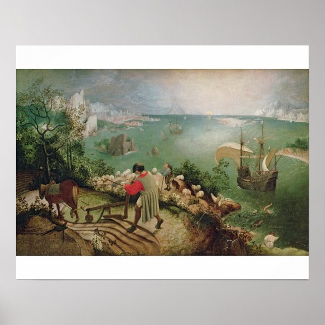 Landschaft mit dem Fall von Icarus, c.1555 Poster (Vorne)