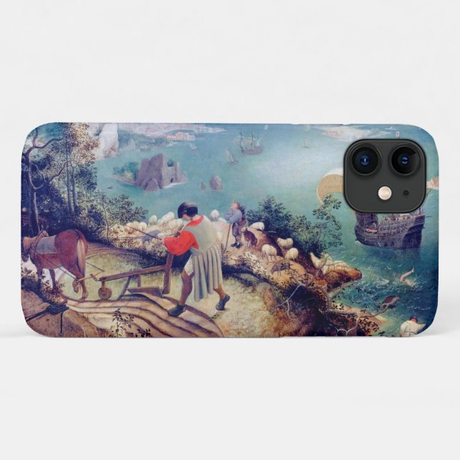 Landschaft mit dem Fall von Icarus, Pieter Bruegel Case-Mate iPhone Hülle (Rückseite (Horizontal))