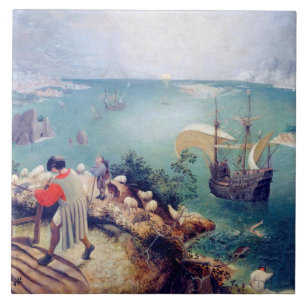 Landschaft mit dem Fall von Icarus, Pieter Bruegel Fliese