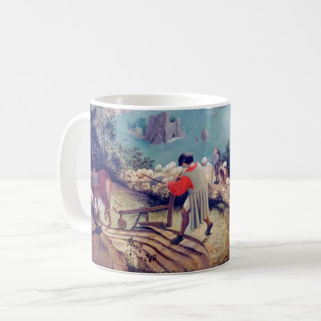 Landschaft mit dem Fall von Icarus, Pieter Bruegel Kaffeetasse (Vorderseite Links)