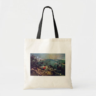 Landschaft mit dem Fall von Ikarus durch Bruegel Tragetasche