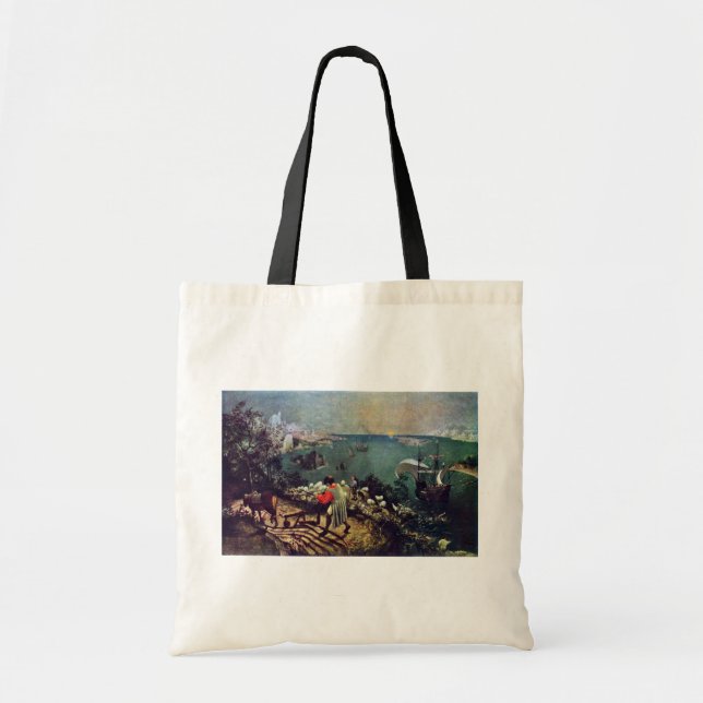 Landschaft mit dem Fall von Ikarus durch Bruegel Tragetasche (Vorne)
