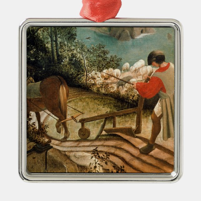Landschaft mit dem Fall von Ikarus Ornament Aus Metall (Vorne)