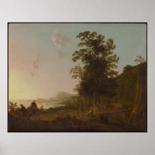 Landschaft mit dem Flug nach Ägypten Poster