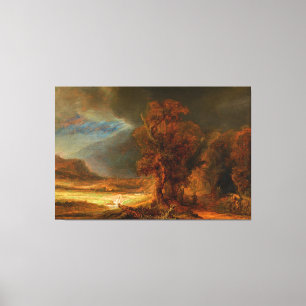 Landschaft mit dem guten Samariter von Rembrandt Leinwanddruck