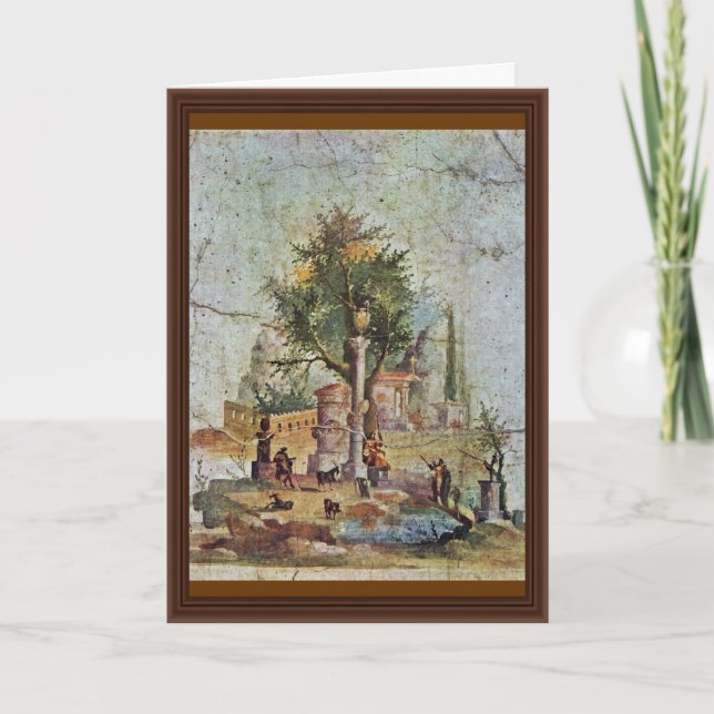 Landschaft mit dem heiligen Baum durch Karte (Vorderseite)