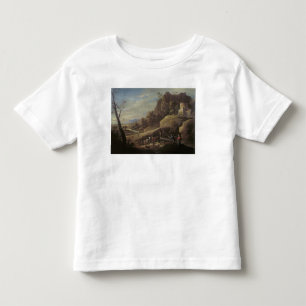 Landschaft mit den Bauern, die ihre Tiere neigen Kleinkind T-shirt