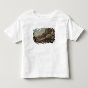 Landschaft mit den Bauern, die ihre Tiere neigen Kleinkind T-shirt