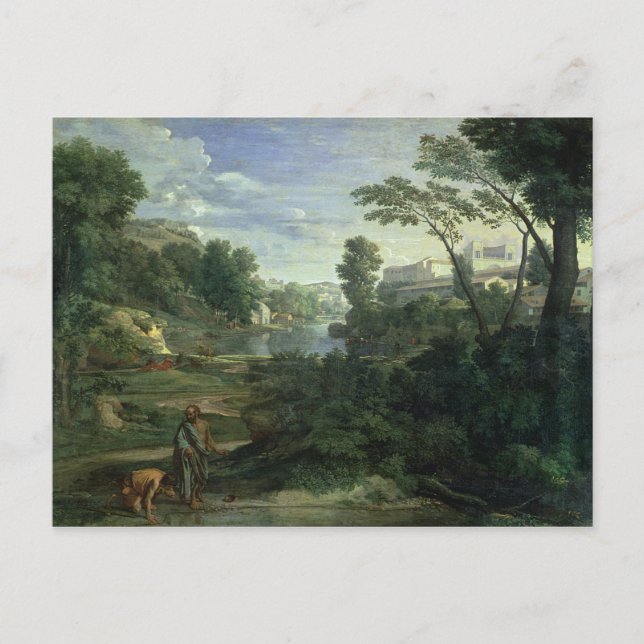 Landschaft mit Diogenes, 1648 Postkarte (Vorderseite)