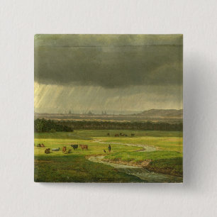 Landschaft mit Dresden im Abstand, 1830 Button