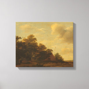 Landschaft mit einem Bauernhof, Jan Vermeer van Ha Leinwanddruck