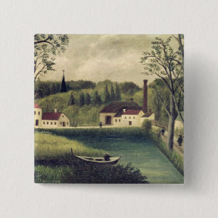Landschaft mit einem Fischer, nach 1886 Button