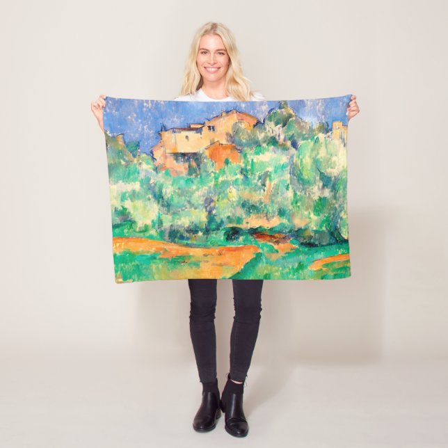 Landschaft mit einem Haus, Cezanne Fleecedecke (Beispiel)