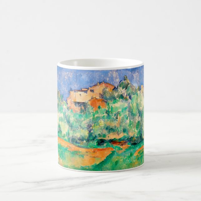 Landschaft mit einem Haus, Cezanne Kaffeetasse (Mittel)