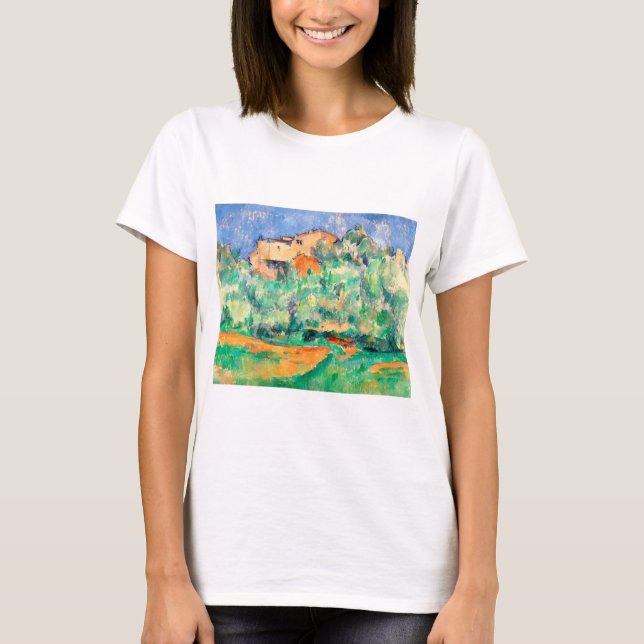 Landschaft mit einem Haus, Cezanne T-Shirt (Vorderseite)