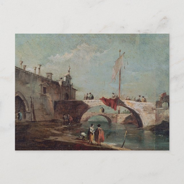 Landschaft mit einem Kanal Postkarte (Vorderseite)