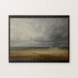 Landschaft mit einem Plowed Field und einem Villag Puzzle