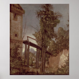 Landschaft mit einer Brücke, c.1518-20 Poster