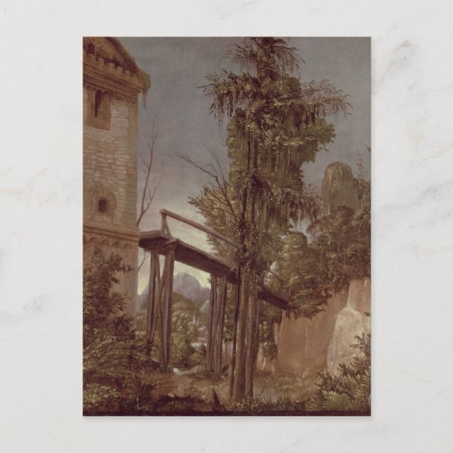Landschaft mit einer Brücke, c.1518-20 Postkarte (Vorderseite)