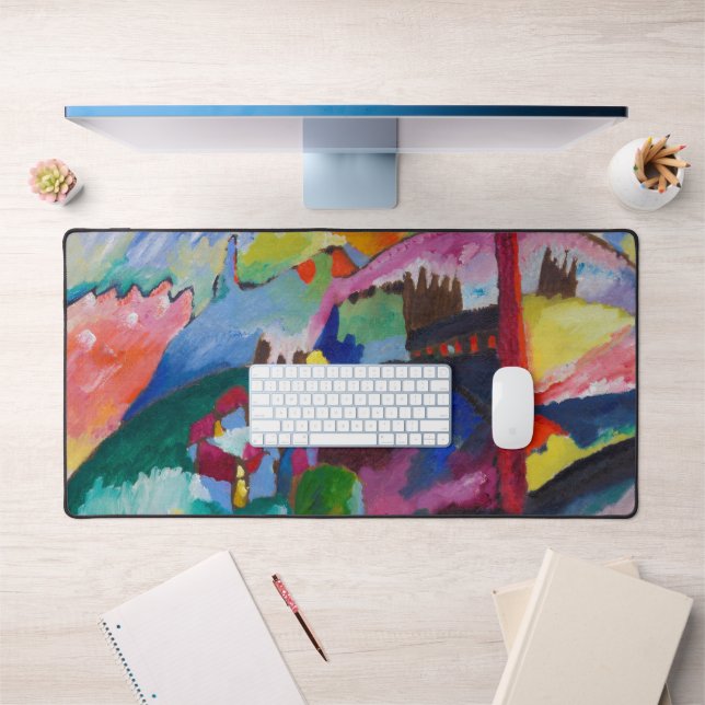 Landschaft mit Fabrikschornstein, Wassily Kandinsk Schreibtischunterlage (Büro 1)