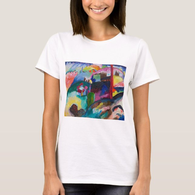 Landschaft mit Fabrikschornstein, Wassily Kandinsk T-Shirt (Vorderseite)