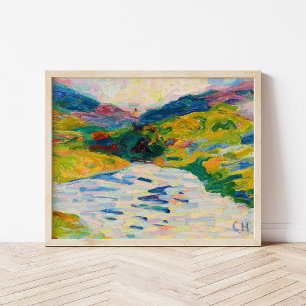 Landschaft mit Fluss   Curt Herrmann Poster