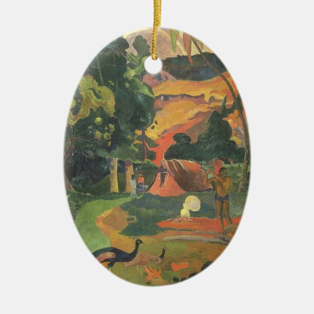 Landschaft mit Friedensstiften von Paul Gauguin Keramik Ornament (Vorne)