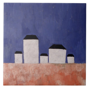 Landschaft mit fünf Häusern, c.1932 Fliese