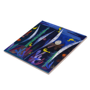 Landschaft mit gelben Vögeln, Paul Klee Fliese