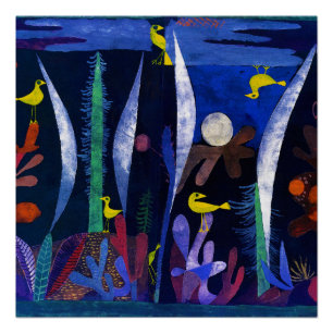 Landschaft mit gelben Vögeln, Paul Klee Poster