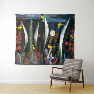 Landschaft mit Gelben Vögeln Paul Klee Wandteppich