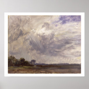 Landschaft mit Gray Windy Sky, c.1821-30 (Öl auf p Poster