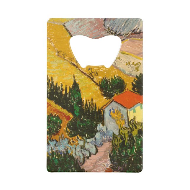 Landschaft mit Haus und PloughmaVincent van Gogh Geldbeutel Flaschenöffner (Vorderseite)