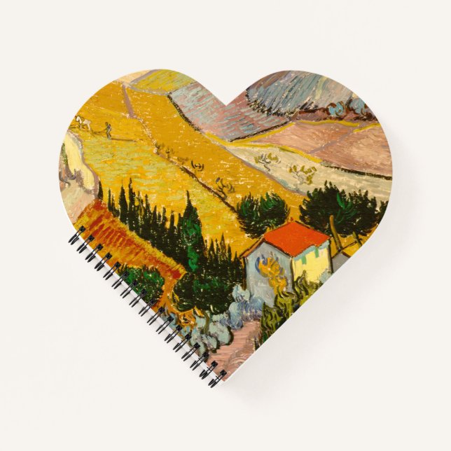 Landschaft mit Haus und PloughmaVincent van Gogh Notizbuch (Vorderseite)