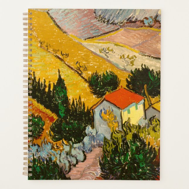 Landschaft mit Haus und PloughmaVincent van Gogh Planer (Vorderseite)