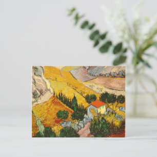 Landschaft mit Haus und PloughmaVincent van Gogh Postkarte